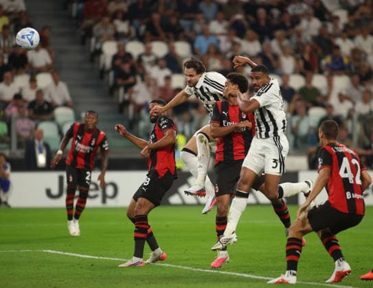 IPA88214616 - Federico Gatti of Juventus FC scoring a goal during the 2026 27 Italian Serie A soccer match between Juventus FC and AC Milan on September 6, 2026, at Allianz Stadium in Turin, Italy. Photo by Nderim KACELI  Copyright: xNderimxKaceli IPAxSportx xx 88214616