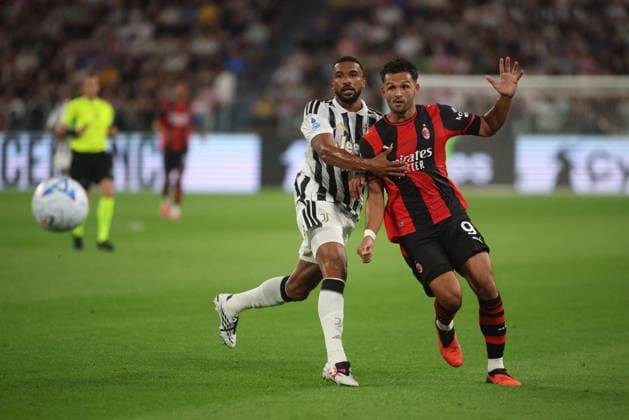 SOCCER - Serie A - Juventus FC vs. AC Milan Photo by IPA ABACAPRESS.COM88213868 - Bremer of Juventus FC and Goncalo Ramos of AC Milan during the Italian Serie A 2026 27 season soccer match between Juventus FC and AC Milan on September 6, 2026, at Allianz Stadium in Turin, Italy. Photo by Nderim KACELI Turin Italy  Copyright: xIPAxSport ABACAx