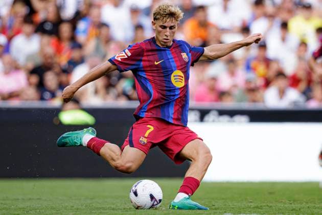 September 6, 2026, Valencia, Spain: FermoÂ­n LoÂ³pez MaroÂ­n FC Barcelona, Barca seen in action during LaLiga EA SPORTS 2026 2027 game between teams of Valencia CF and FC Barcelona.Final Score: Valencia CF 0-5 FC Barcelona Valencia Spain - ZUMAs197 20260906_aaa_s197_327 Copyright: xMaciejxRogowskix