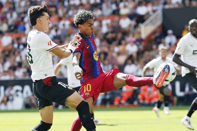 Lamine Yamal (Barcelona), SEPTEMBER 6, 2026 - Football Soccer : Spanish La Liga EA Sports match between Valencia CF 0-5 FC Barcelona, Barca at Mestalla in Valencia, Spain. Noxthirdxpartyxsales  aflo_345698834 DAISUKExNakashimax