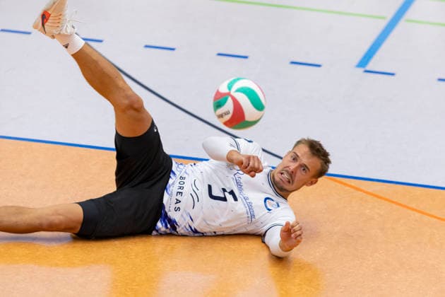 TVV Men s Cup Final: Blue Volleys Gotha vs. 1 VSV Jena 90, Erfurt, September 6, 2026, Len Spankowski 5, Blue Volleys Gotha, TVV Men s Cup Final: Blue Volleys Gotha vs. 1 VSV Jena 90, Riethsporthalle, Erfurt September 6, 2026 Copyright: xBEAUTIFULxSPORTS Duehringx