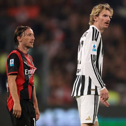Juventus v AC Milan - Serie A - Season 2026-2027 Turin, Italy, 6th September 2026. Nick Woltemade of Juventus and Luka Modric of AC Milan during the Juventus vs AC Milan Serie A match at Allianz Stadium, Turin. Picture credit should read: Jonathan Moscrop Turin Allianz Stadium Italy