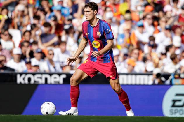 LaLiga EA SPORTS 2026 2027 - Valencia CF and FC Barcelona, Barca Valencia, Spain - 06 Sep 2026 Andreas Christensen (FC Barcelona) seen in action during LaLiga EA SPORTS 2026 2027 game between teams of Valencia CF and FC Barcelona Final Score: Valencia CF 0-5 FC Barcelona Valencia Spain Copyright: xMaciejxRogowskix xSOPAxImagesx Maciej-Rogowski-1447445