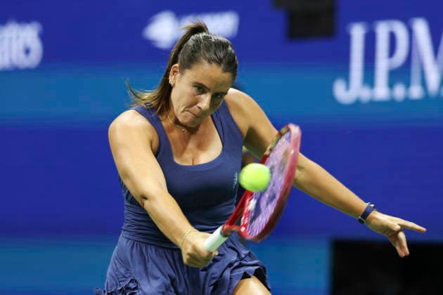 US Open tennis tournament - Day 8 Emma Navarro of the USA in action against Anna Kalinskaya of Russia during their Women™s Singles round four match of the US Open Tennis Championships at the USTA Billie Jean King National Tennis Center in Flushing Meadows, New York, USA, 06 September 2026. FLUSHING MEADOWS NEW YORK United States  Copyright: xSARAHxYENESELx