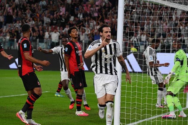 SOCCER - Serie A - Juventus FC vs. AC Milan Photo by IPA ABACAPRESS.COM88209739 - Federico Gatti (Juventus FC) celebrates after scoring a goal during the Juventus FC vs. AC Milan Serie A soccer match in Turin, Italy, on September 6, 2026 Turin Italy  Copyright: xIPAxSport ABACAx