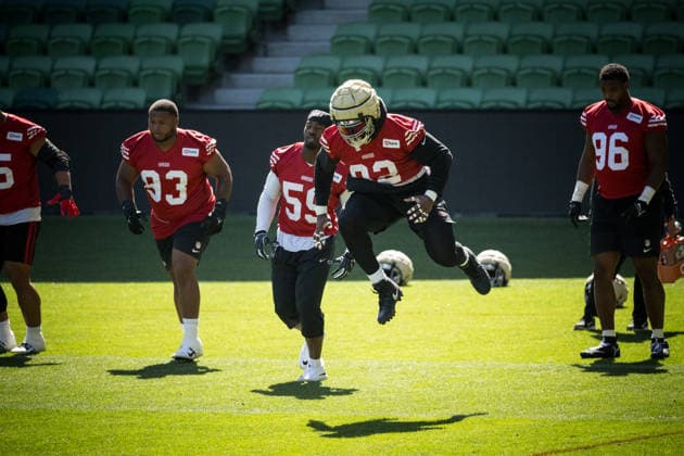 NFL, American Football Herren, USA 49ERS TRAINING, Osa Odighizuwa during a San Francisco 49ers NFL training session at AAMI Park in Melbourne, Monday, September 7, 2026. ( NO ARCHIVING MELBOURNE VICTORIA AUSTRALIA  Copyright: xCHRISTOPHERxHOPKINSx 20260907134985513575