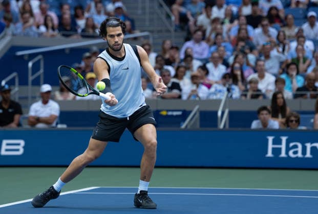 2026 US Open - Day 8 NEW YORK, NEW YORK - SEPTEMBER 6: Carlos Alcaraz of Spain returns a shot during his match against Tommy Paul of the United States during the 2026 US Open - Day 8 at USTA Billie Jean King National Tennis Center on September 6, 2026 in New York, New York. New York USTA Billie Jean King National Tennis Center New York United States Copyright: xSusanxMullane ISIxPhotosx 9753