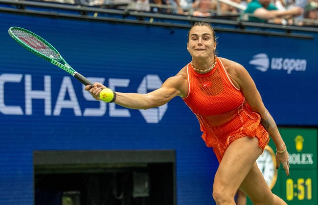 2026 US Open - Day 8 NEW YORK, NEW YORK - SEPTEMBER 6: Aryna Sabalenka returns a shot during her match against Taylor Townsend of the United States during the 2026 US Open - Day 8 at USTA Billie Jean King National Tennis Center on September 6, 2026 in New York, New York. New York USTA Billie Jean King National Tennis Center New York United States Copyright: xSusanxMullane ISIxPhotosx 9753