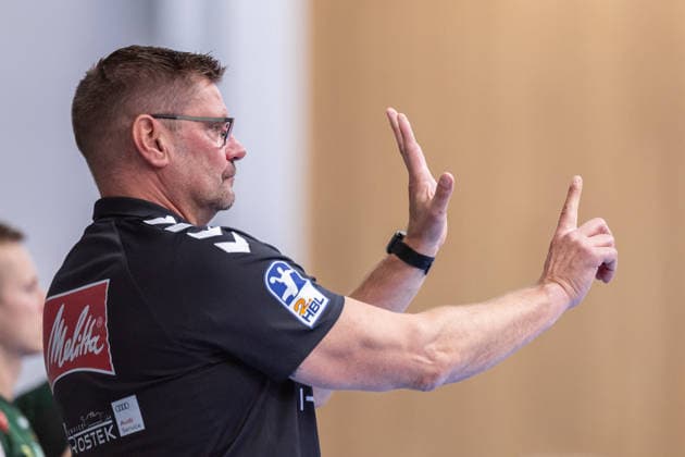 Aaron Ziercke, GWD Minden, coach gesturing; GER, GWD Minden vs. TuSEM Essen, handball, 2nd Bundesliga, Matchday 2, 2026–2027 season, September 6, 2026, GER, GWD Minden vs. TuSEM Essen, handball, 2nd Bundesliga, Matchday 2, 2026–2027 season, September 6, 2026, Minden Copyright: xEibner-Pressefoto JanxRollingerx EP_JSK