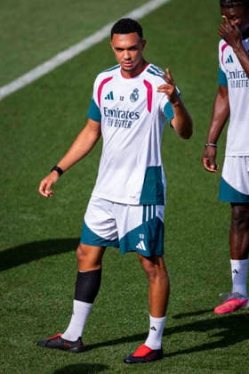 Real Madrid CF Training Session and press conference, PK, Pressekonferenz - UEFA Champions League 2026 27 MADRID, SPAIN - SEPTEMBER 7: Trent Alexander-Arnold of Real Madrid CF is seen training with his teammates during the training session on day ahead of the UEFA Champions League 2026 27 League Phase MD1 at Ciudad Real Madrid on September 7, 2026 in Madrid, Spain. Madrid Ciudad Real Madrid Madrid Spain Copyright: xAlbertoxGardinx AGardin_20260907_Foot_Cha_Rea_Mad_PC_0220