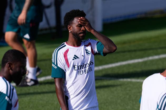 September 7, 2026, Valdebebas, Madrid, Spain: Vinicius Junior during the training day of Real Madrid ahead of the UEFA Champions League 2026 27 match against FC Internazionale Milano at Ciudad Deportiva Real Madrid on September 07, 2026, in Valdebebas, Madrid, Spain. Valdebebas Spain - ZUMAa181 20260907_zaa_a181_019 Copyright: xDennisxAgyemanx