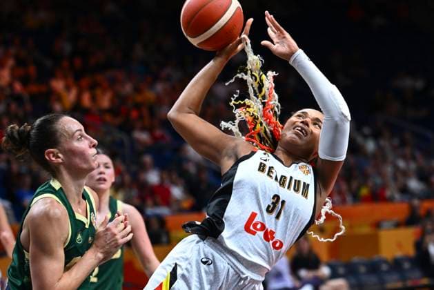 Belgium v Australia - FIBA Women s Basketball World Cup 2026 BERLIN, GERMANY - SEPTEMBER 07 : Lisowa Mbaka Maxuella small forward of Belgium during the FIBA Women s Basketball World Cup group C phase match between Belgium and Australia in Berlin on September 7, 2026 in Berlin, Germany, 07 09 2026 Berlin Germany  Copyright: xVincentxKalutx