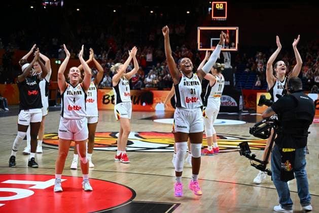 Belgium v Australia - FIBA Women s Basketball World Cup 2026 BERLIN, GERMANY - SEPTEMBER 07 : players of Belgium celebrate the victory during the FIBA Women s Basketball World Cup group C phase match between Belgium and Australia in Berlin on September 7, 2026 in Berlin, Germany, 07 09 2026 Berlin Germany  Copyright: xVincentxKalutx