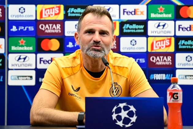Club Brugge v Aston Villa - UEFA Champions League Media Activities 07 09 2026 BRUGGE, BELGIUM - SEPTEMBER 07 : Leko Ivan head coach of Club Brugge and Mechele Brandon defender of Club Brugge speaking with the media during a pre-match press conference, PK, Pressekonferenz ahead of the UEFA Champions League 2026 27 League Phase MD1 match between Club Brugge and Aston Villa on September 7, 2026 in Brugge, Belgium, 07 09 2026 Brugge Belgium  Copyright: xJanxDexMeuleneirx
