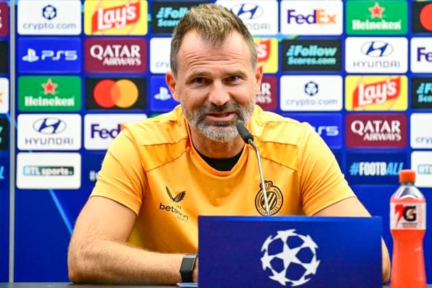 Club Brugge v Aston Villa - UEFA Champions League Media Activities 07 09 2026 BRUGGE, BELGIUM - SEPTEMBER 07 : Leko Ivan head coach of Club Brugge and Mechele Brandon defender of Club Brugge speaking with the media during a pre-match press conference, PK, Pressekonferenz ahead of the UEFA Champions League 2026 27 League Phase MD1 match between Club Brugge and Aston Villa on September 7, 2026 in Brugge, Belgium, 07 09 2026 Brugge Belgium  Copyright: xJanxDexMeuleneirx