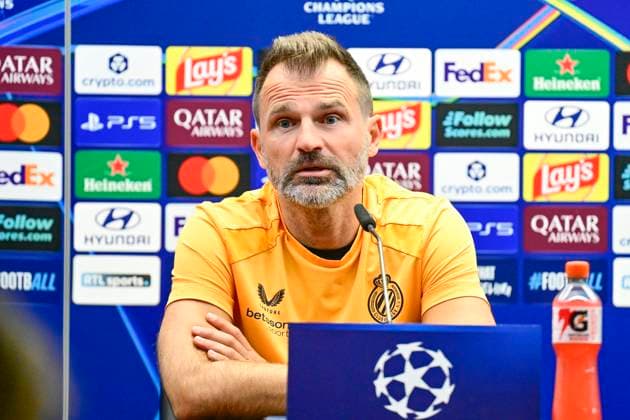 Club Brugge v Aston Villa - UEFA Champions League Media Activities 07 09 2026 BRUGGE, BELGIUM - SEPTEMBER 07 : Leko Ivan head coach of Club Brugge and Mechele Brandon defender of Club Brugge speaking with the media during a pre-match press conference, PK, Pressekonferenz ahead of the UEFA Champions League 2026 27 League Phase MD1 match between Club Brugge and Aston Villa on September 7, 2026 in Brugge, Belgium, 07 09 2026 Brugge Belgium  Copyright: xJanxDexMeuleneirx