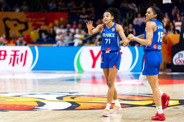 Leila Lacan (France, 71) and Gabby Williams (France, 15), GER, Nigeria vs. France, Basketball, 2026 FIBA Women s World Cup, Group Stage, Matchday 3, September 7, 2026: Germany, Nigeria vs. France, Basketball, 2026 FIBA Women’s World Cup, Group Stage, Matchday 3, September 7, 2026, Berlin Copyright: xEibner-Pressefoto MaxxVincenx EP_MVN