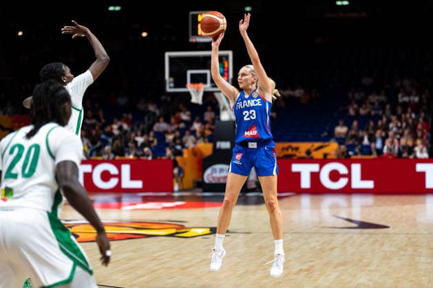 Marine Johannes of France, 23, shooting, GER, Nigeria vs. France, Basketball, 2026 FIBA Women’s World Cup, Group Stage, Matchday 3, September 7, 2026, GER, Nigeria vs. France, Basketball, 2026 FIBA Women’s World Cup, Group Stage, Matchday 3, September 7, 2026, Berlin Copyright: xEibner-Pressefoto MaxxVincenx EP_MVN