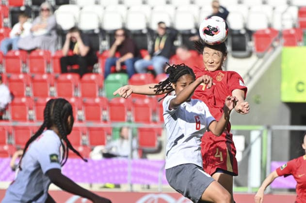 IPA88243055 - Kheimera Gondou (NCL) and Jiaxin Huang (CHN) during the FIFA U-20 Women s World Cup match between New Caledonia and China PR in Sosnowiec, Poland, on September 7, 2026  Copyright: xMichalxDubiel IPAxSportx xx IPA88243055