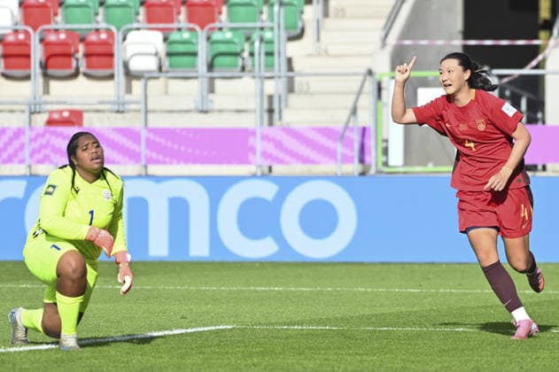 IPA88243057 - Jiaxin Huang (CHN) celebrating after scoring a goal during the FIFA U-20 Women s World Cup match between New Caledonia and China PR in Sosnowiec, Poland, on September 7, 2026  Copyright: xMichalxDubiel IPAxSportx xx IPA88243057
