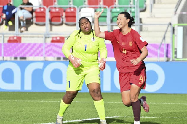 IPA88243058 - Jiaxin Huang (CHN) celebrating after scoring a goal during the FIFA U-20 Women s World Cup match between New Caledonia and China PR in Sosnowiec, Poland, on September 7, 2026  Copyright: xMichalxDubiel IPAxSportx xx IPA88243058