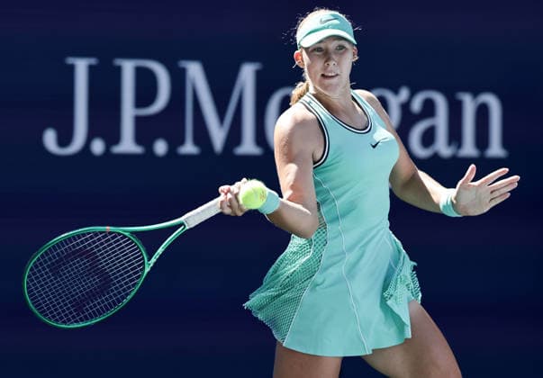 Mirra Andreeva, Women s Singles, US Open Championships, Billie Jean King National Tennis Center, Flushing Meadows, New York, USA Tennis US Open 2026 Grand Slam Billie Jean King Tennis Center New York New York USA September 7, 2026 Copyright: xJuergenxHasenkopfx