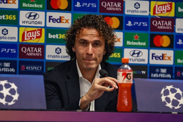 SOCCER - UEFA CL, AEK vs LASK ATHENS,GREECE,07.SEP.26 - SOCCER - UEFA Champions League, AEK Athens vs Linzer ASK, preview, press conference, PK, Pressekonferenz LASK. Image shows Robert Ljubicic (LASK).  GEPAxpictures xManuelxBinder