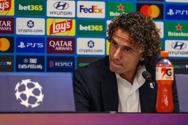 SOCCER - UEFA CL, AEK vs LASK ATHENS,GREECE,07.SEP.26 - SOCCER - UEFA Champions League, AEK Athens vs Linzer ASK, preview, press conference, PK, Pressekonferenz LASK. Image shows Robert Ljubicic (LASK).  GEPAxpictures xManuelxBinder