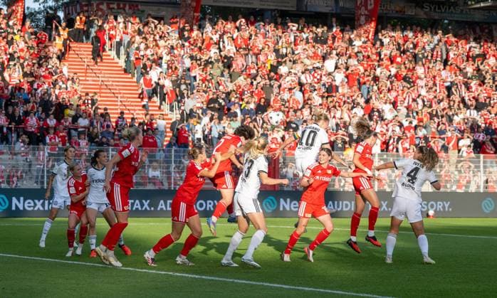 Fußball, Frauen, Saison 2026 2027, Google Pixel Frauen-Bundesliga (3. Spieltag), 1. FC Union Berlin - Eintracht Frankfurt, Laura Freigang (10, Eintracht Frankfurt) erzielt das Tor zum 0:1 gegen Torfrau Nadine Böhi (nicht im Bild, 1. Frauen 1. FC Union), 07.09.2026, *** Soccer, Women, 2026–2027 Season, Google Pixel Women’s Bundesliga Matchday 3, 1. FC Union Berlin vs. Eintracht Frankfurt, Laura Freigang 10, Eintracht Frankfurt scores the goal to make it 0–1 against goalkeeper Nadine Böhi (not shown), Women’s 1. FC Union, September 7, 2026, Copyright: xMatthiasxKochx
