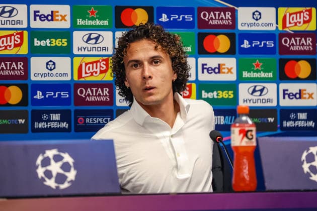 SOCCER - UEFA CL, AEK vs LASK ATHENS,GREECE,07.SEP.26 - SOCCER - UEFA Champions League, AEK Athens vs Linzer ASK, preview, press conference, PK, Pressekonferenz LASK. Image shows Robert Ljubicic (LASK).  GEPAxpictures xManuelxBinder