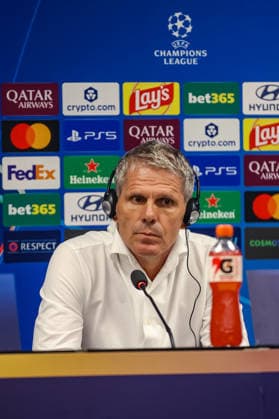 SOCCER - UEFA CL, AEK vs LASK ATHENS,GREECE,07.SEP.26 - SOCCER - UEFA Champions League, AEK Athens vs Linzer ASK, preview, press conference, PK, Pressekonferenz LASK. Image shows head coach Dietmar Kuehbauer (LASK).  GEPAxpictures xManuelxBinder
