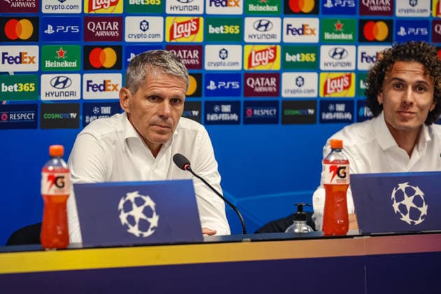 SOCCER - UEFA CL, AEK vs LASK ATHENS,GREECE,07.SEP.26 - SOCCER - UEFA Champions League, AEK Athens vs Linzer ASK, preview, press conference, PK, Pressekonferenz LASK. Image shows head coach Dietmar Kuehbauer (LASK).  GEPAxpictures xManuelxBinder