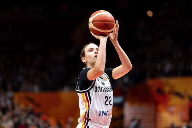 Emily Bessoir of Germany, 22, at the free-throw line, GER, Germany vs. Mali, Basketball, 2026 FIBA Women’s World Cup, Group Stage, Matchday 3, September 7, 2026, GER, Germany vs. Mali, Basketball, 2026 FIBA Women’s World Cup, Group Stage, Matchday 3, September 7, 2026, Berlin Copyright: xEibner-Pressefoto MaxxVincenx EP_MVN