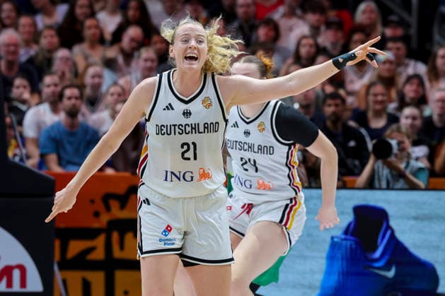 Marie Guelich of Germany gestures during the FIBA Women s Basketball World Cup Germany 2026 group match between Germany and Mali at the Berlin Arena on September 7, 2026, in Berlin, Germany. Photo by Marco Steinbrenner, DeFodi Images