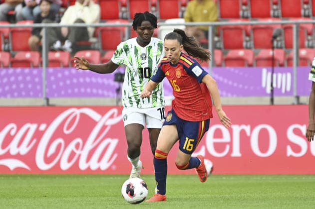 IPA88245682 - Kafayat Mafisere (NGA) and Rosalia Dominquez (ESP) during the FIFA U-20 Women s World Cup match between Spain and Nigeria in Sosnowiec, Poland, on September 7, 2026  Copyright: xMichalxDubiel IPAxSportx xx IPA88245682