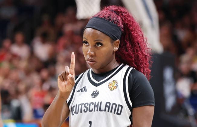 Alexis Peterson in action: Upper body, sports, basketball, FIBA World Cup, Women s World Championship, 2026-2027 season, July 9, 2026, DBB, Germany (GER) vs. Mali