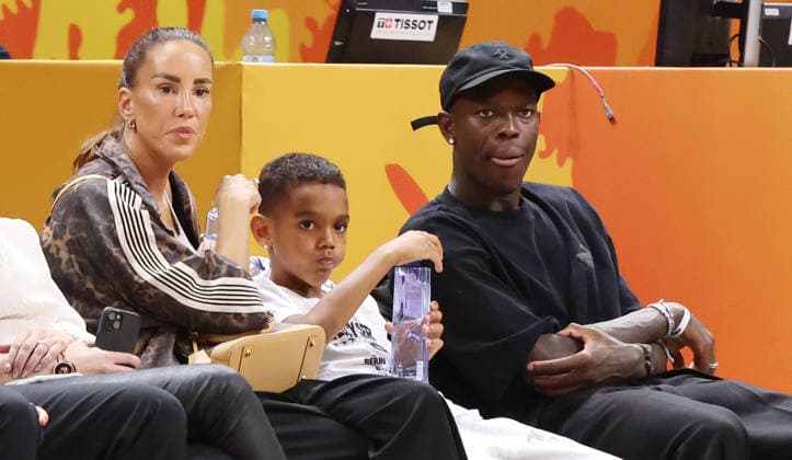 NBA pro Dennis Schröder with his wife Ellen and son; Sports; Basketball; FIBA World Cup; World Championship; Women s World Cup; 2026–2027 season; July 9, 2026; DBB; Germany (GER) vs. Mali