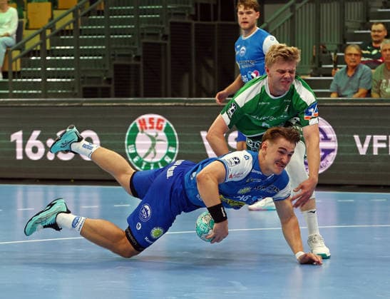 September 7, 2026, xovx, Opel Handball Bundesliga, HSG Wetzlar vs. ThSV Eisenach, Felix Aellen (ThSV Eisenach), Tristan Kirschner (HSG Wetzlar), Wetzlar, Buderus Arena, Hesse, Germany, DE