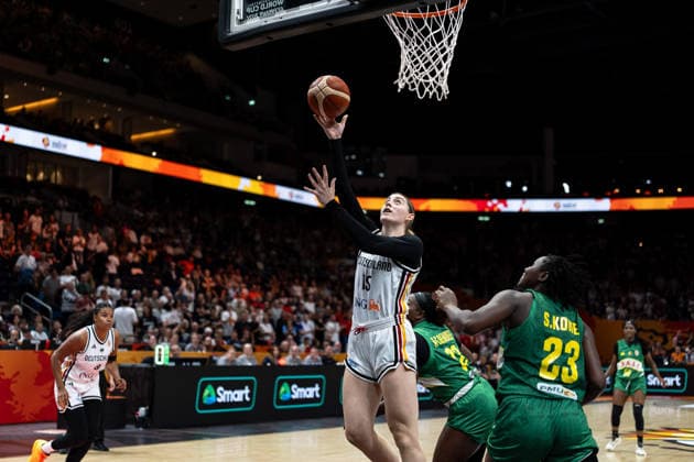 Luisa Geiselsoder (Germany), 15, shooting; Sika Kone (Mali), 23; GER, Germany vs. Mali, Basketball, 2026 FIBA Women’s World Cup, Group Stage, Matchday 3, September 7, 2026, GER, Germany vs. Mali, basketball, 2026 FIBA Women’s World Cup, group stage, Match Day 3, September 7, 2026, Berlin Copyright: xEibner-Pressefoto MaxxVincenx EP_MVN
