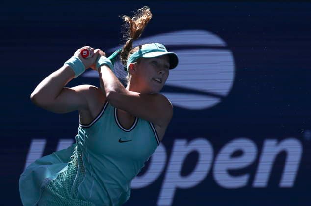 US Open tennis tournament - Day 9 Mirra Andreeva of Russia in action against Anastasia Potapova of Austria during the Women s Singles round 4 of the US Open Tennis Championships at the USTA Billie Jean King National Tennis Center in Flushing Meadows, New York, USA, 07 September 2026. The 2026 US Open tournament runs from 23 August through 13 September. FLUSHING MEADOWS NEW YORK United States  Copyright: xSARAHxYENESELx