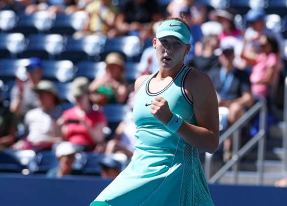 US Open tennis tournament - Day 9 Mirra Andreeva of Russia reacts during her match against Anastasia Potapova of Austria in the Women s Singles round 4 of the US Open Tennis Championships at the USTA Billie Jean King National Tennis Center in Flushing Meadows, New York, USA, 07 September 2026. The 2026 US Open tournament runs from 23 August through 13 September. FLUSHING MEADOWS NEW YORK United States  Copyright: xSARAHxYENESELx