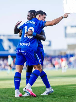 Getafe CF vs Real Club Celta de Vigo - LaLiga EA Sports - 07 09 2026 Martin Satriano of Getafe CF celebrates his goal during the LaLiga EA Sports match between Getafe CF and Real Club Celta de Vigo at Coliseum Stadium on September 07, 2026 in Getafe, Spain. Getafe Spain Copyright: xPabloxGarciaxSacristan PGSxPhotoxAgencyx