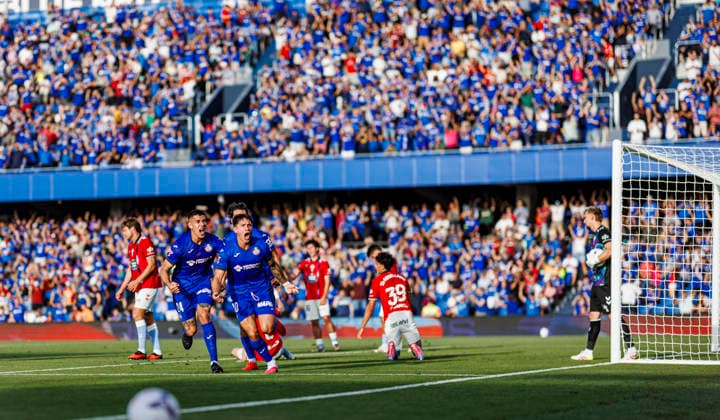 Getafe CF vs Real Club Celta de Vigo - LaLiga EA Sports - 07 09 2026 Martin Satriano of Getafe CF celebrates his goal during the LaLiga EA Sports match between Getafe CF and Real Club Celta de Vigo at Coliseum Stadium on September 07, 2026 in Getafe, Spain. Getafe Spain Copyright: xPabloxGarciaxSacristan PGSxPhotoxAgencyx