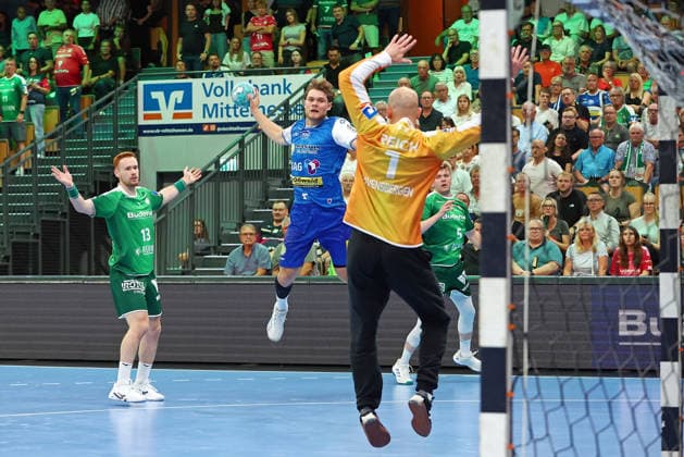 September 7, 2026, xovx, Handball Opel Handball Bundesliga, HSG Wetzlar vs. ThSV Eisenach: Tomas Piroch (HSG Wetzlar), David More (ThSV Eisenach), Bart Ravensbergen (HSG Wetzlar), Tristan Kirschner (HSG Wetzlar); Wetzlar Buderus Arena, Hesse, Germany, DE