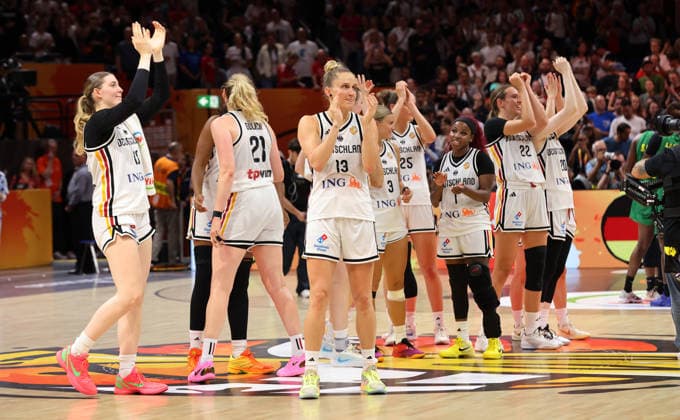 DBB Team Celebrates After the Game: Joy, Emotion, Sports, Basketball, FIBA World Cup, Women s World Championship, 2026-2027 Season, July 9, 2026, DBB Germany (GER) vs. Mali