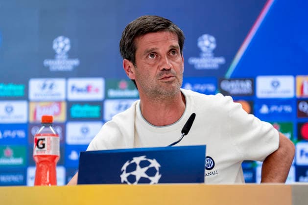 September 7, 2026, Madrid, Madrid, Spain: Cristian Chivu, head coach of Inter Milan, attends his press conference, PK, Pressekonferenz ahead the UEFA Champions League football match against Real Madrid at Santiago Bernabeu Stadium on September 07, 2026, in Madrid, Spain. Inter Milan Press Conference - UEFA Champions League - ZUMAa181 20260907_zaa_a181_164 Copyright: xAngelxPerezxMecax