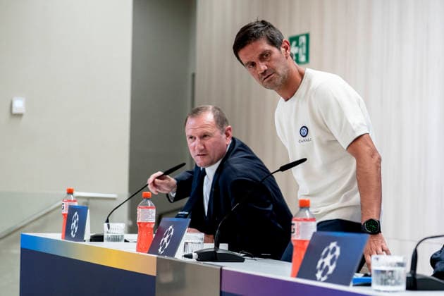 September 7, 2026, Madrid, Madrid, Spain: Cristian Chivu, head coach of Inter Milan, attends his press conference, PK, Pressekonferenz ahead the UEFA Champions League football match against Real Madrid at Santiago Bernabeu Stadium on September 07, 2026, in Madrid, Spain. Inter Milan Press Conference - UEFA Champions League - ZUMAa181 20260907_zaa_a181_165 Copyright: xAngelxPerezxMecax