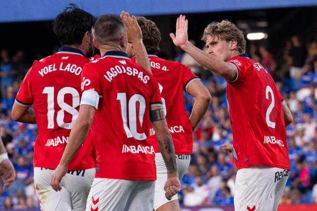 Getafe vs. Celta de Vigo, La Liga EA Sports: Carl Starfelt of Celta de Vigo celebrates his goal during the La Liga EA Sports match between Getafe and Celta de Vigo at Estadio Coliseum on September 7, 2026, in Getafe, Madrid, Spain Getafe Estadio Coliseum Madrid Spain Copyright: xAlejandroxMatiasxAcostax