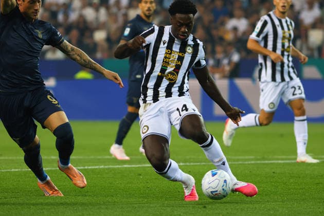 Udinese s James abankwah during the Serie A soccer match between Udinese and Lazio at the Friuli Stadium in Udine, north east Italy - September 07, 2026. - Soccer  Copyright: xAndreaxBressanutti LaPressex
