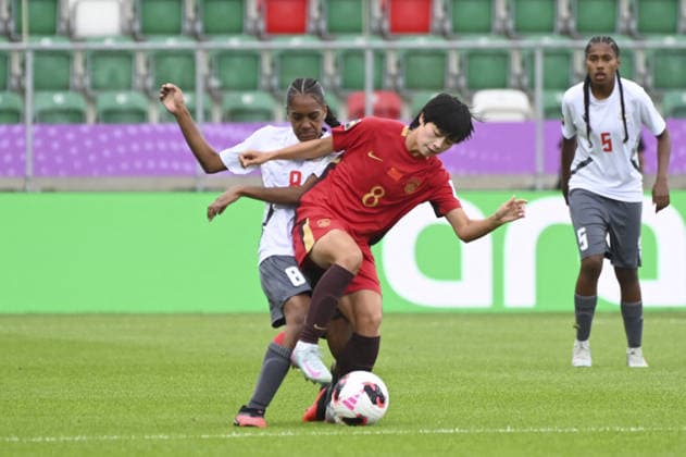 SOCCER - FIFA World Cup, WM, Weltmeisterschaft, Fussball - U-20 Women s - New Caledonia vs. China PR Photo by IPA ABACAPRESS.COM88241320 - Lili Waheo (NCL) and Lijuan Song (CHN) during the FIFA U-20 Women s World Cup match between New Caledonia and China PR, held in Sosnowiec, Poland, on September 7, 2026 Sosnowiec Poland  Copyright: xIPAxSport ABACAx